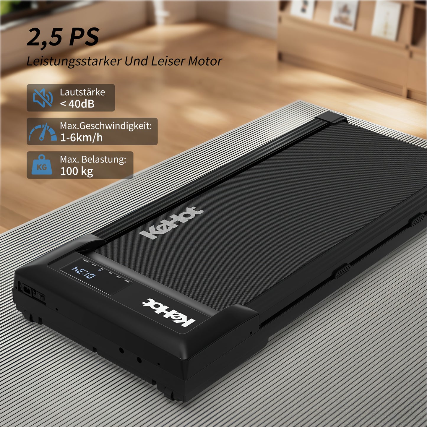 Loopband – Wandelband – Treadmill – Walking Pad – Hometrainer – Inklapbaar – 0-9° Helling – 1215x515 mm Loopvlak