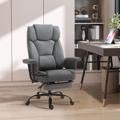 Bureaustoel – Ergonomische Stoel – Kantoorstoel – Draaistoel – Gamestoel – Kunstleren Bekleding – Verstelbare Hoogte – 360° Draaibaar – Met Lendensteun en Hoofdsteun