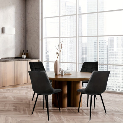 Velvet Eetkamerstoelen – Eetkamerstoelen – Stoelen – Bureaustoelen – Reception Stoelen – Set Van 2 – Comfortabele Zitting – Stevig Metalen Frame