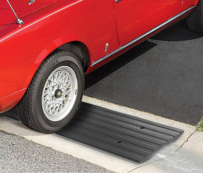 Drempelhulp – Drempelplaat – Oprittenplaat – Overrijplaat – Drempeloverbrugger – 3-delige Rubber Ramp – Flexibel & Robuust – 5 Ton Draaggewicht – Zwart