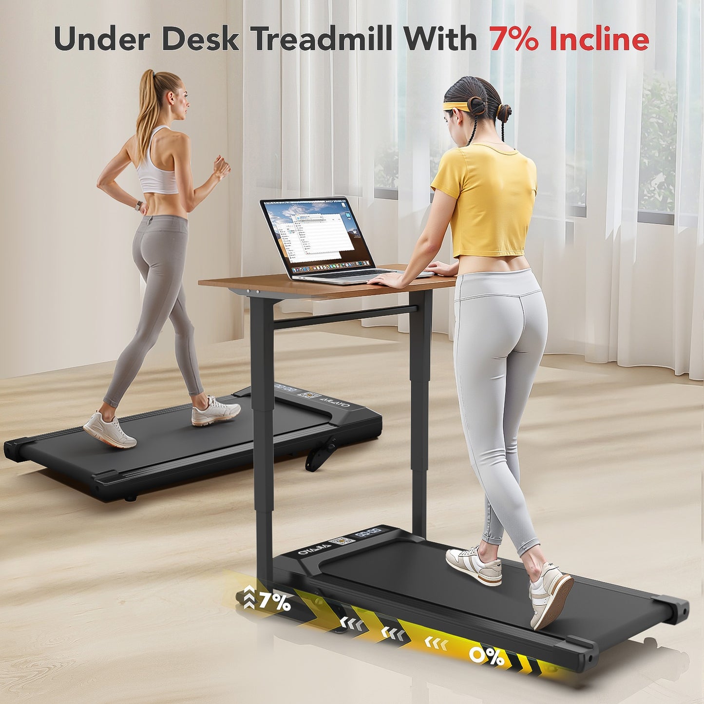 Loopband – Wandelband – Hardloopband – Fitnessband – Thuistrainer – Inklapbaar Design – 3-instelbare Hellingsstand