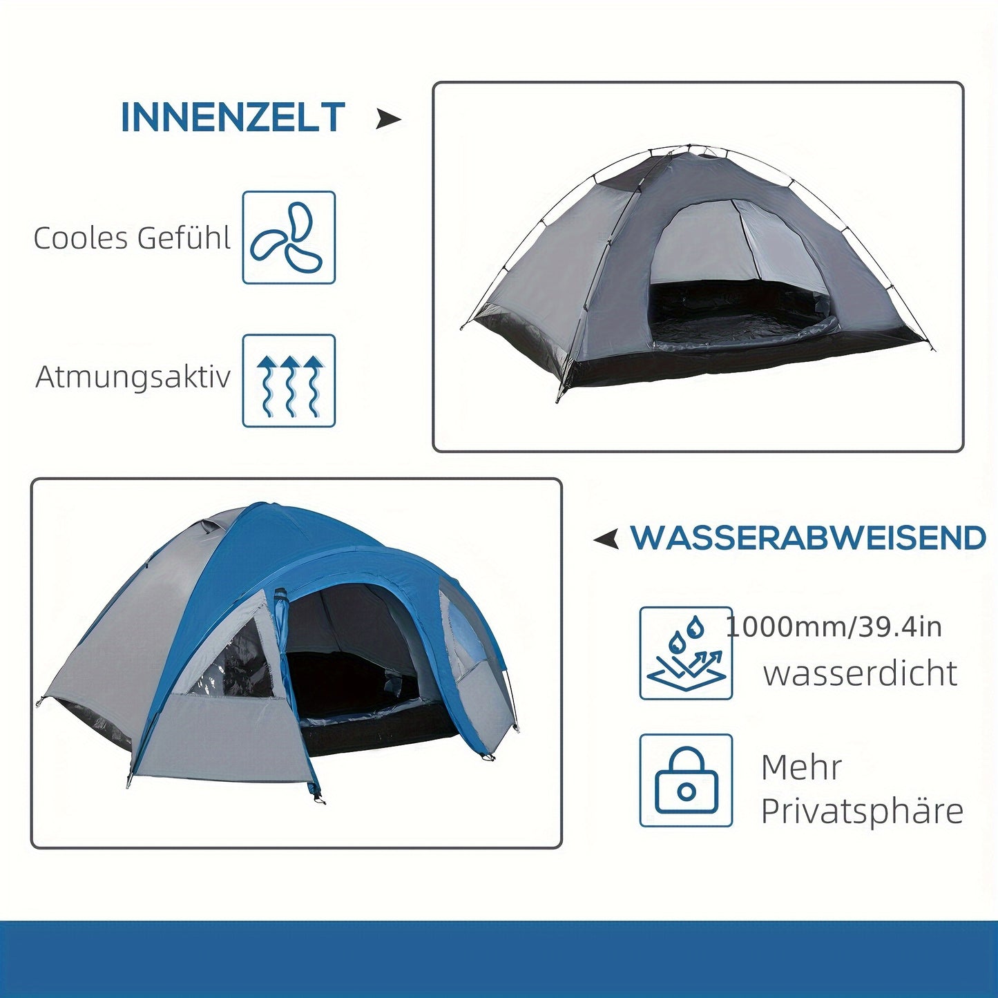 Tuin Iglo Tent – Koepeltent – Kampeertent – Buitentent – Festivaltent – Waterdicht – 4 Seizoenen – Muggennet – Draagtas