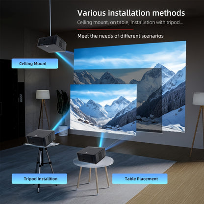 Beamer – Mini Projector – Home Cinema Projector – Draagbare Projector – Smart Projector – Full HD 1080p – WiFi6 Draadloos