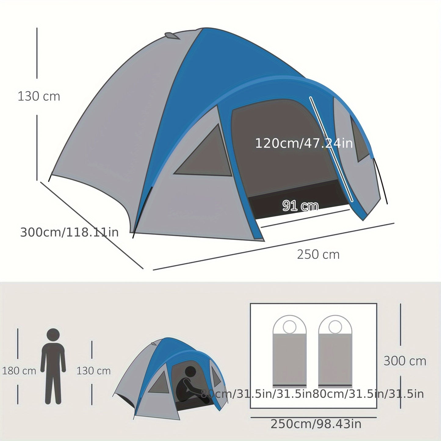 Tuin Iglo Tent – Koepeltent – Kampeertent – Buitentent – Festivaltent – Waterdicht – 4 Seizoenen – Muggennet – Draagtas