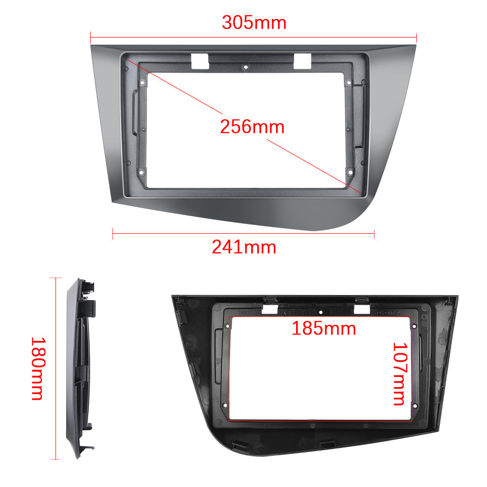 Android Autoradio – Multimedia Systeem – Carplay Radio – Touchscreen Navigatie – Auto Stereo – SEAT LEON 2005-2012 Links – 9 Inch Scherm – 4GB RAM & AHD Achteruitrijcamera