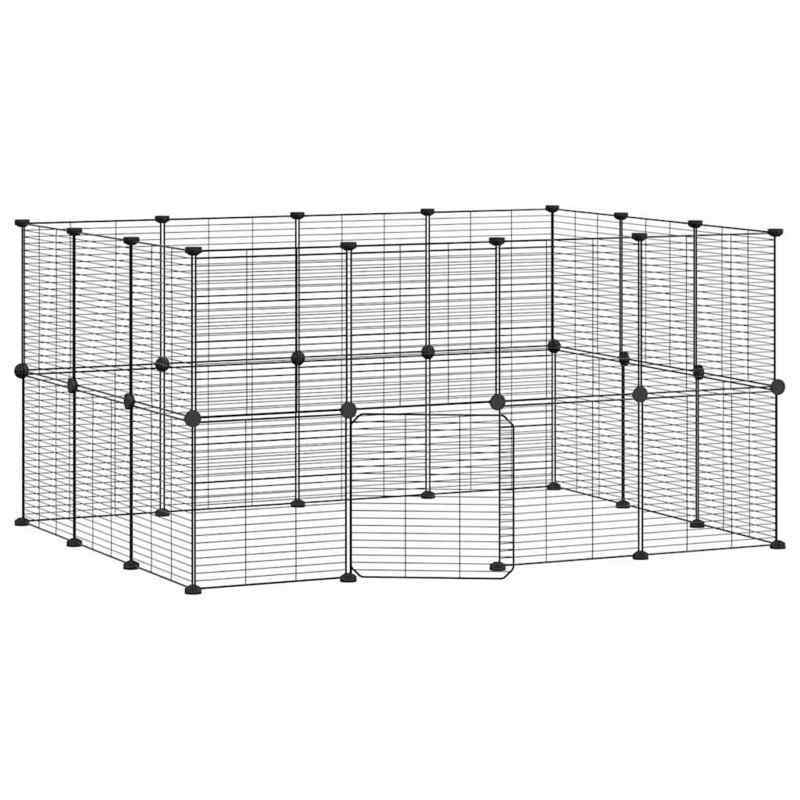 Kooi – Dierenkooi – Knaagdierkooi – Konijnenkooi – Hamsterkooi – Hoge Kwaliteit Staal – Compact 35x35 cm – 28 Panelen