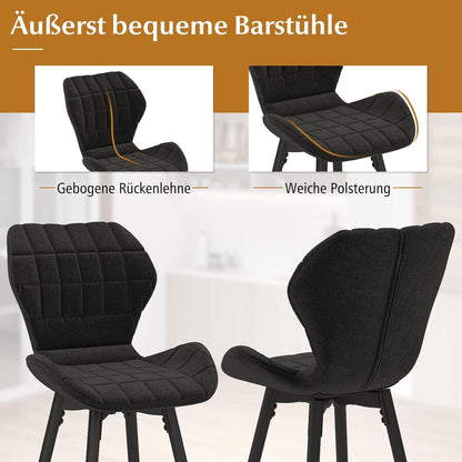 Barkrukken – Barstoelen – Keukenkrukken – Hoge Stoelen – Zitkrukken – Ergonomisch Foam Kussen – Verstelbare Voetjes