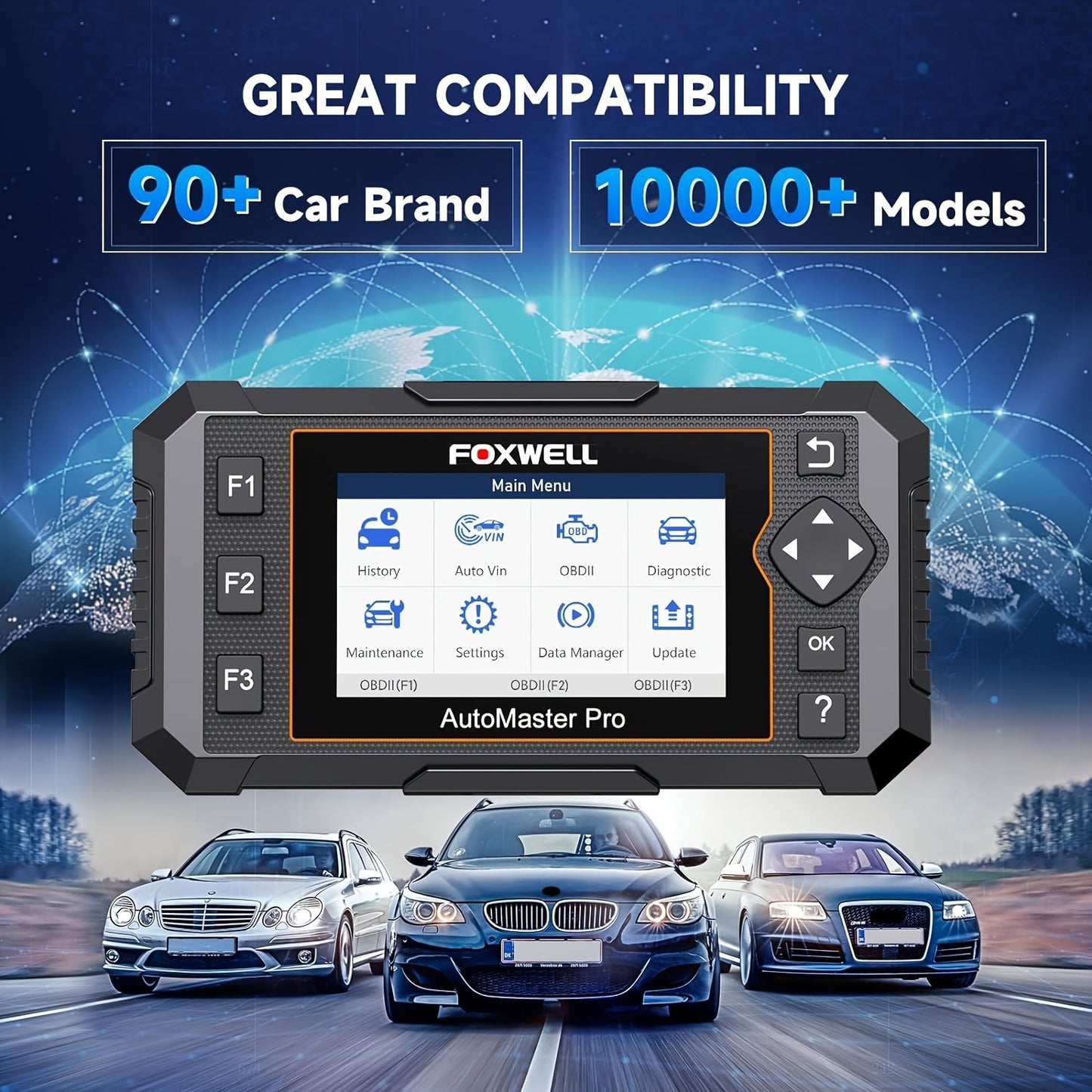 OBD2 Scanner – Diagnosetool Auto – Code Reader – Foutcode Scanner – Auto Diagnose – 4 Systemen Met 5 Servicefuncties – APK Rapport Exporteren