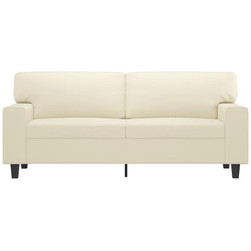 2-zits Slaapbank – Tweezits Bedbank – Logeerbank – Opklapbare Bank – Slaapstoel – Hardhouten Frame – Comfortabele Zitkussen 140 cm – Ruimtebesparend Design – Licht Beige