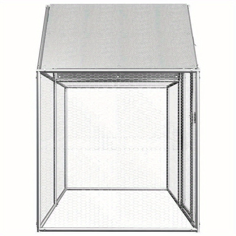 Poulailler Rvs – Small Animal Habitat – Kleine Dierenren – Buitenren – Hondenren – Weerbestendig Ontwerp – Ventilerend Roestvrij Staal 2x1x1,5m
