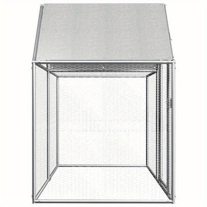 Poulailler Rvs – Small Animal Habitat – Kleine Dierenren – Buitenren – Hondenren – Weerbestendig Ontwerp – Ventilerend Roestvrij Staal 2x1x1,5m