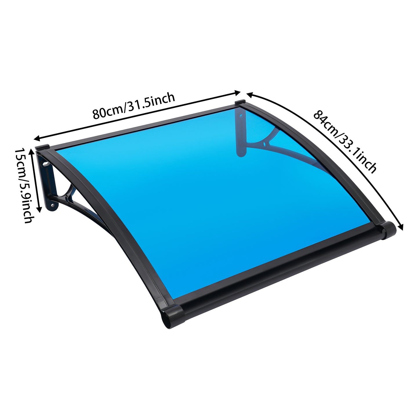 Zonnescherm Aluminium Luifel – Raamluifel – Deurluifel – Overkapping – Aluminium Kap – 82x77 cm – Weerbestendig & UV-bestendig