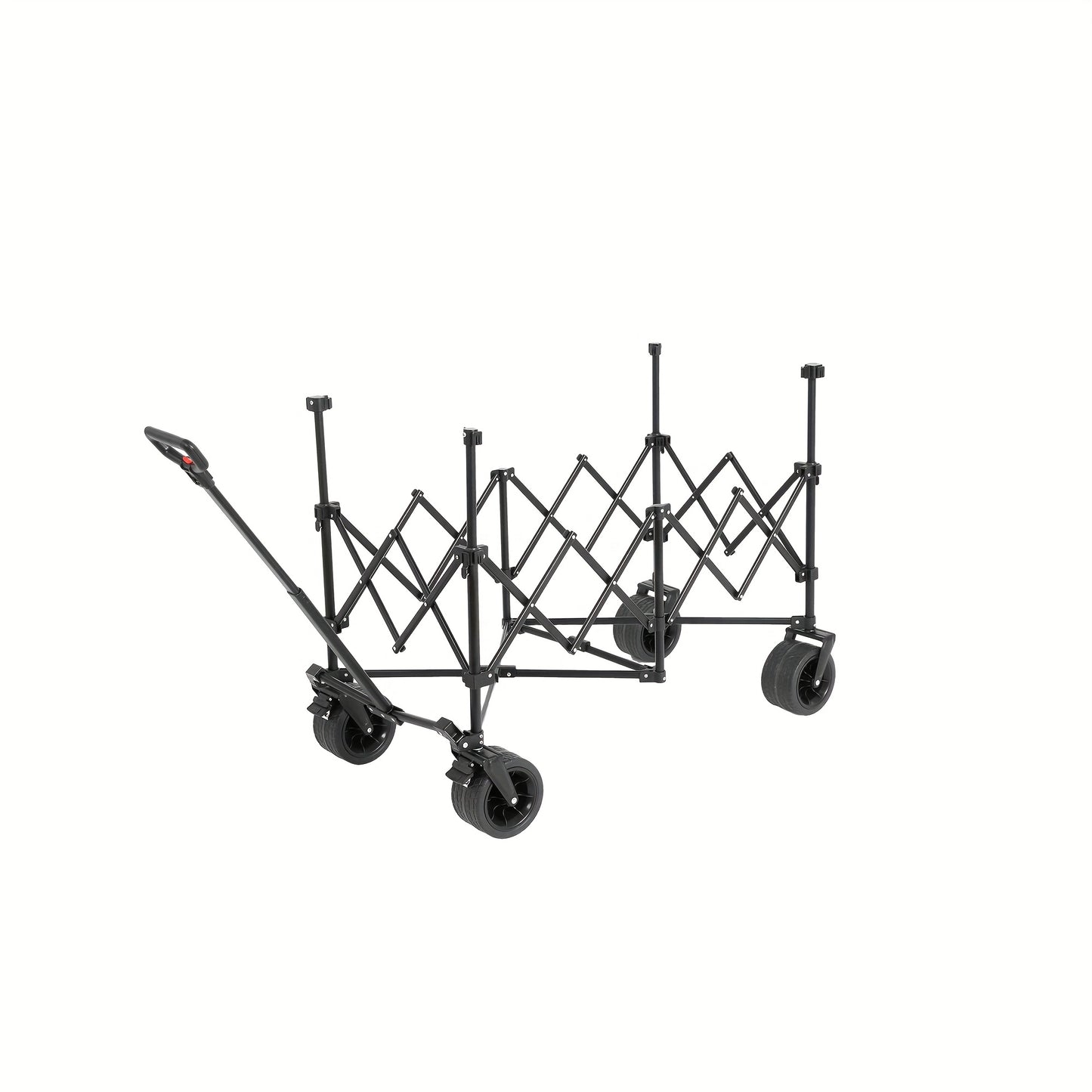 Bolderkar – Bolderwagen – Strandkar – Trekkar – Opvouwbare Wagen – Draagvermogen 100 kg – Grote All-Terrain Wielen – Met Bekerhouders – Blauw