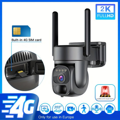 4G Beveiligingscamera – Draadloze Cameraset – 3G Camera – Outdoor Beveiliging – Solar Camera – 2K HD Resolutie – Nachtzicht en Bewegingsdetectie