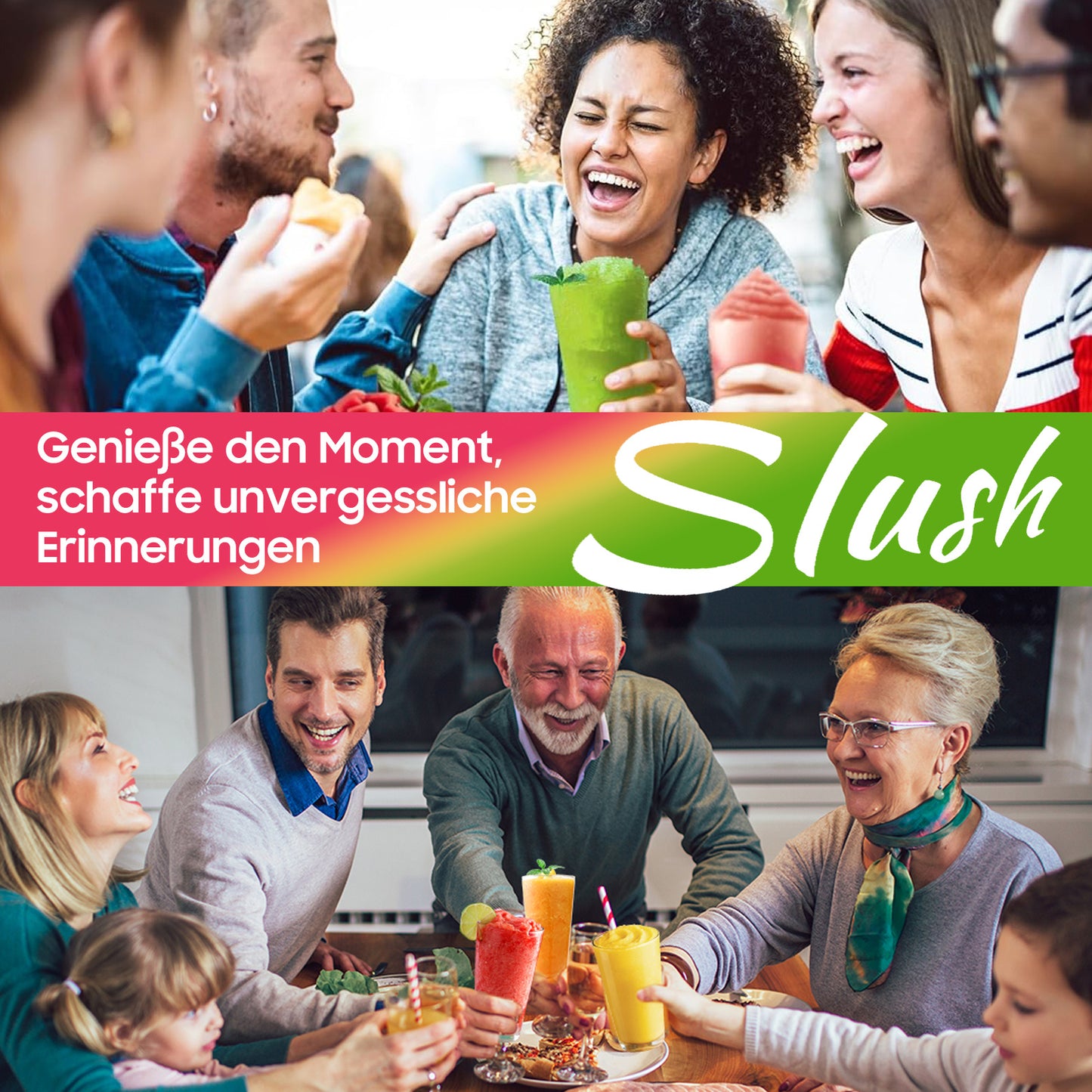 Slushmachine – Slushie Maker – IJsdessertmachine – Cocktailmachine – Milkshakemaker – 2,6L Capaciteit – 5 Slimme Programma’s Met Automatische Reiniging