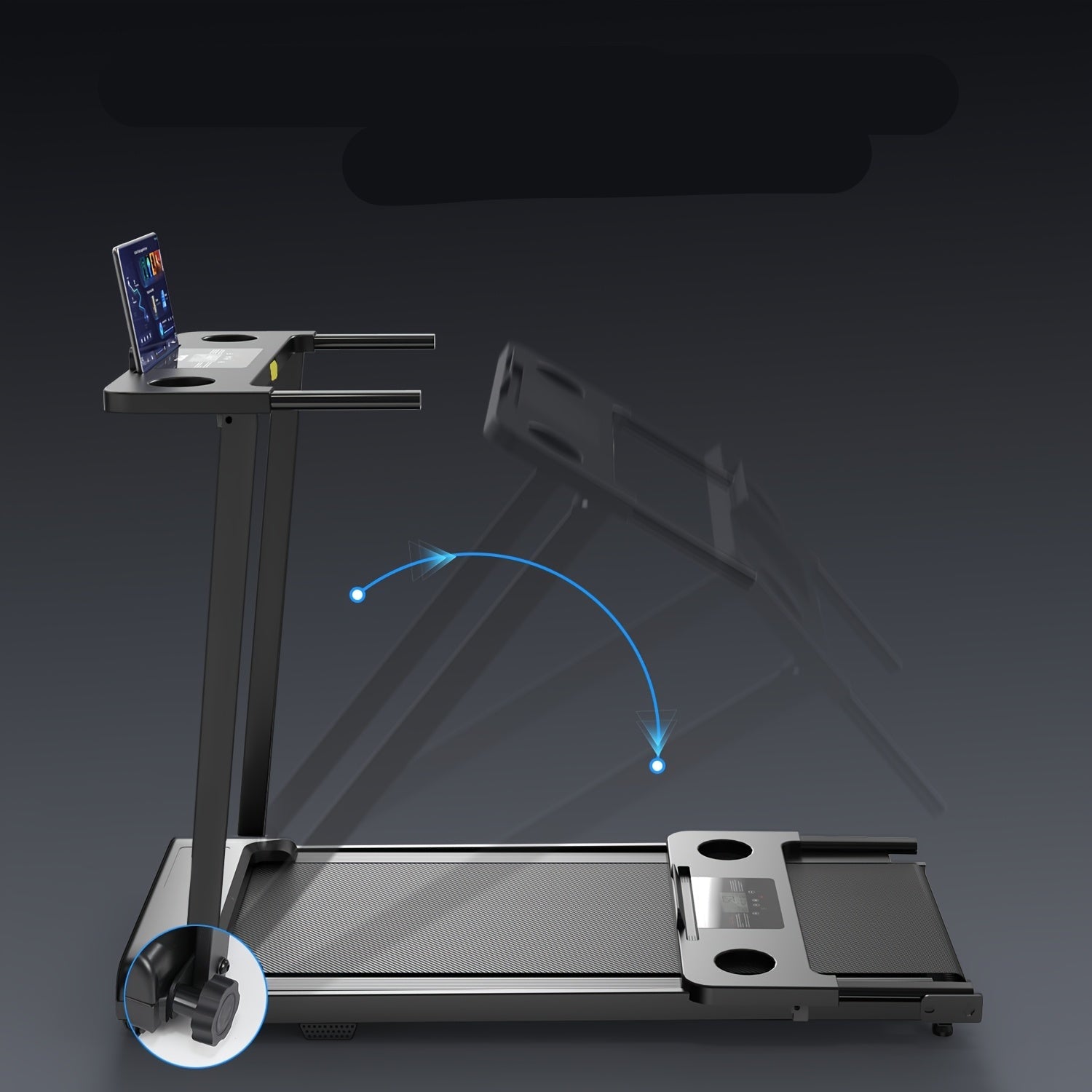 Loopband – Treadmill – Hardloopband – Loopmachine – Fitnessapparaat – Opvouwbaar Ontwerp – 12 Km/U Snelheid - QUORE
