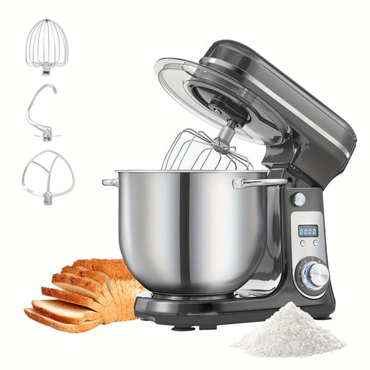 Keukenmixer – Keukenmachine – Keukenrobot – Mixer – Standmixer – 6L Mengkom – 1200W DC Stil Motor – 6 Snelheden met LCD Timer