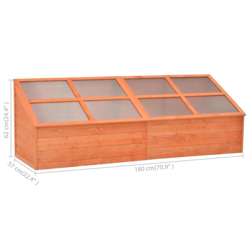Houten Kweekkas – Tuinkas – Kas – Serre – Kweekhuis – Duurzaam Hout – Compact Formaat 180x57x62 cm