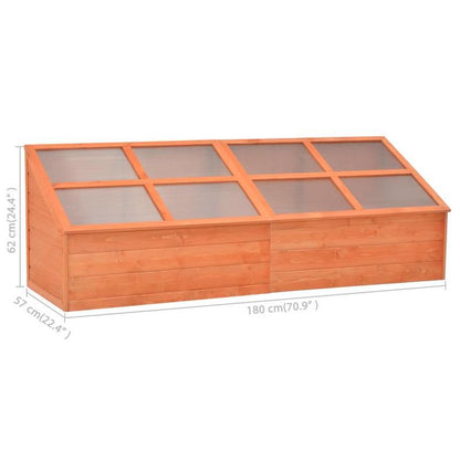 Houten Kweekkas – Tuinkas – Kas – Serre – Kweekhuis – Duurzaam Hout – Compact Formaat 180x57x62 cm