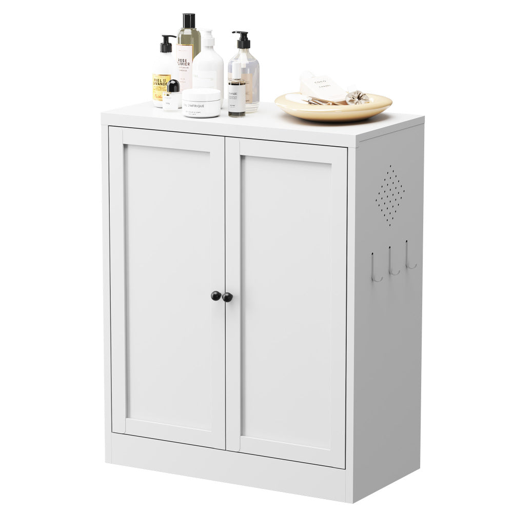 Modern White Metal Kitchen with Adjustable Shelves - Heavy-Duty Freestanding Shelving Unit, Space-Saving Vertical Design, Easy Assembly (Some Parts >5 Components), Non-Wood for Small Kitchens & Apartments)