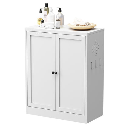 Modern White Metal Kitchen with Adjustable Shelves - Heavy-Duty Freestanding Shelving Unit, Space-Saving Vertical Design, Easy Assembly (Some Parts >5 Components), Non-Wood for Small Kitchens & Apartments)