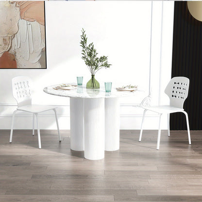 Eetkamerstoelen Set 4 – Keukenstoelen – Stoelen Zonder Armleuning – Metaal Stoelen – Moderne Stoelen – Ergonomische Rugleuning – Stevig Metalen Frame