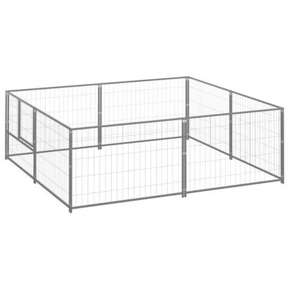 Silvery Dog Kennel Outdoor Yard Pet Habitat Fence Farm Dog Breeding Kennel Resort Dog Activity Isolation House, Kennel for Dogs, Dog Kennel Outdoor, Pet Containment, Animal Isolation, Weatherresistant Kennel, Secure Pet Enclo