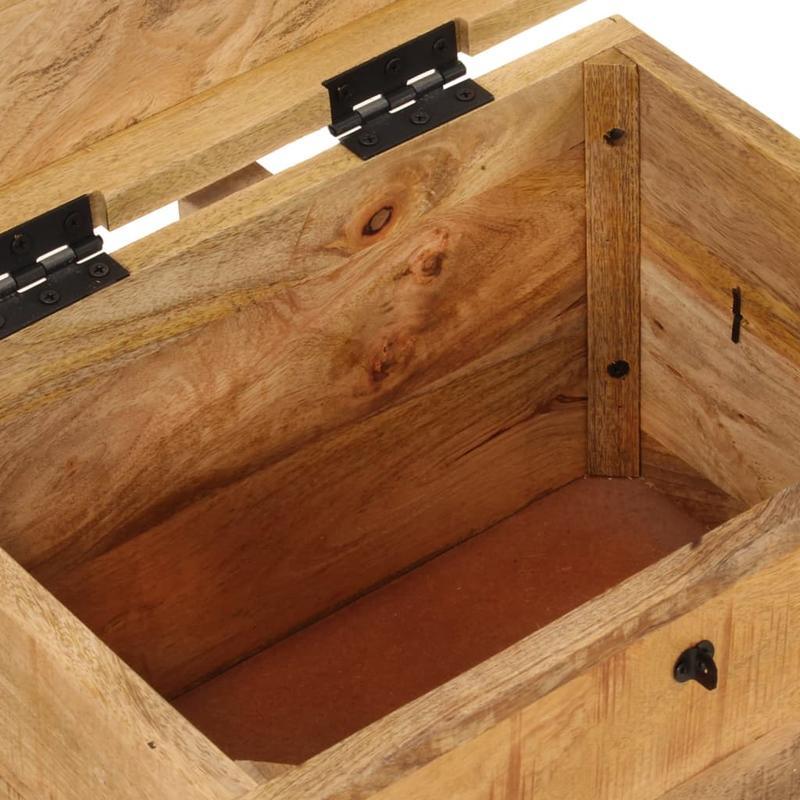 Opbergdoos Hout – Opbergbox – Opbergkist – Organizer – Opbergbak – Massief Mangohout Brun – Compact Formaat 39x28x31 cm – Duurzame Natuurlijke Waxafwerking