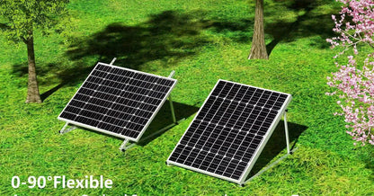Zonnepaneelhouder – Zonnepaneelbeugel – Montageset – Bevestigingsbeugel – Verstelbare Zonnepaneelsteun – Aluminium & RVS – Geschikt Voor 200W-500W Panelen – Max 45 Inch
