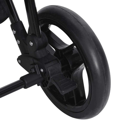 Kinderwagen – Buggy – Reiswieg – Babywagen – 3-in-1 Kinderwagen Anthraciet – Stalen Frame – 5-Punts Veiligheidsharnas