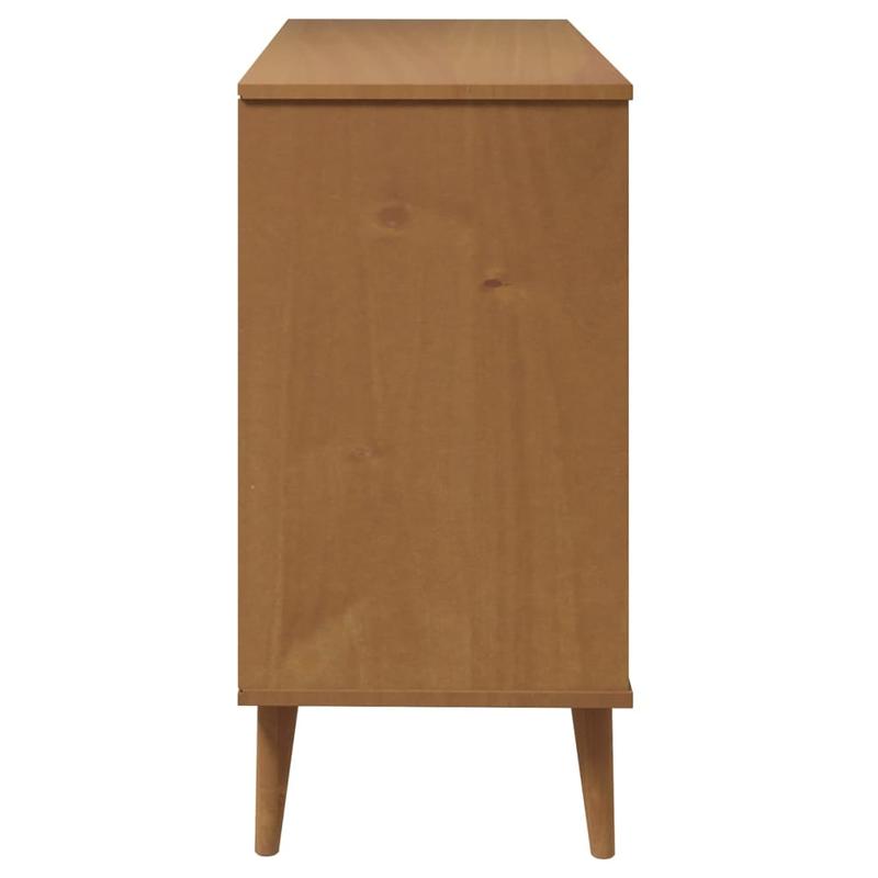 Houten Opbergkast – Bergkast – Industriële Kast – Opbergmeubel – Organizer – Bruin – Met Slot – Ruime Indeling 113x40x80 cm