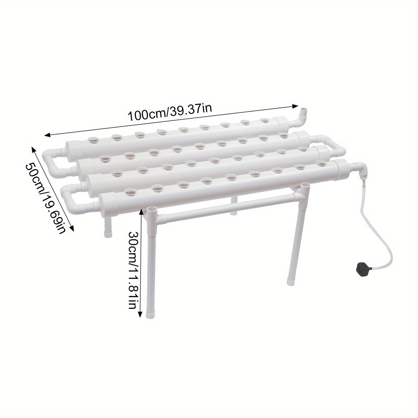 Hydroponische Kweekset – Hydrocultuur Bak – Plantenkweekset – Kruidenkweekbak – Groentekweker – 36 Gaten – Zonder Elektriciteit – PE Materiaal – Transparant Design