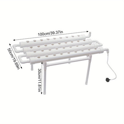 Hydroponische Kweekset – Hydrocultuur Bak – Plantenkweekset – Kruidenkweekbak – Groentekweker – 36 Gaten – Zonder Elektriciteit – PE Materiaal – Transparant Design
