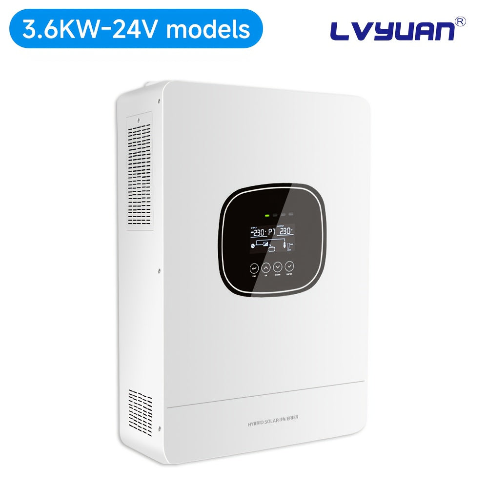 Omvormer – Inverter – Spanningsomvormer – Zonne-omvormer – Stroomomvormer – 3600W Pure Sine Wave – 24V Batterijcompatibel – Ingebouwde UPS – Zonnepaneel Laadstroom 60A