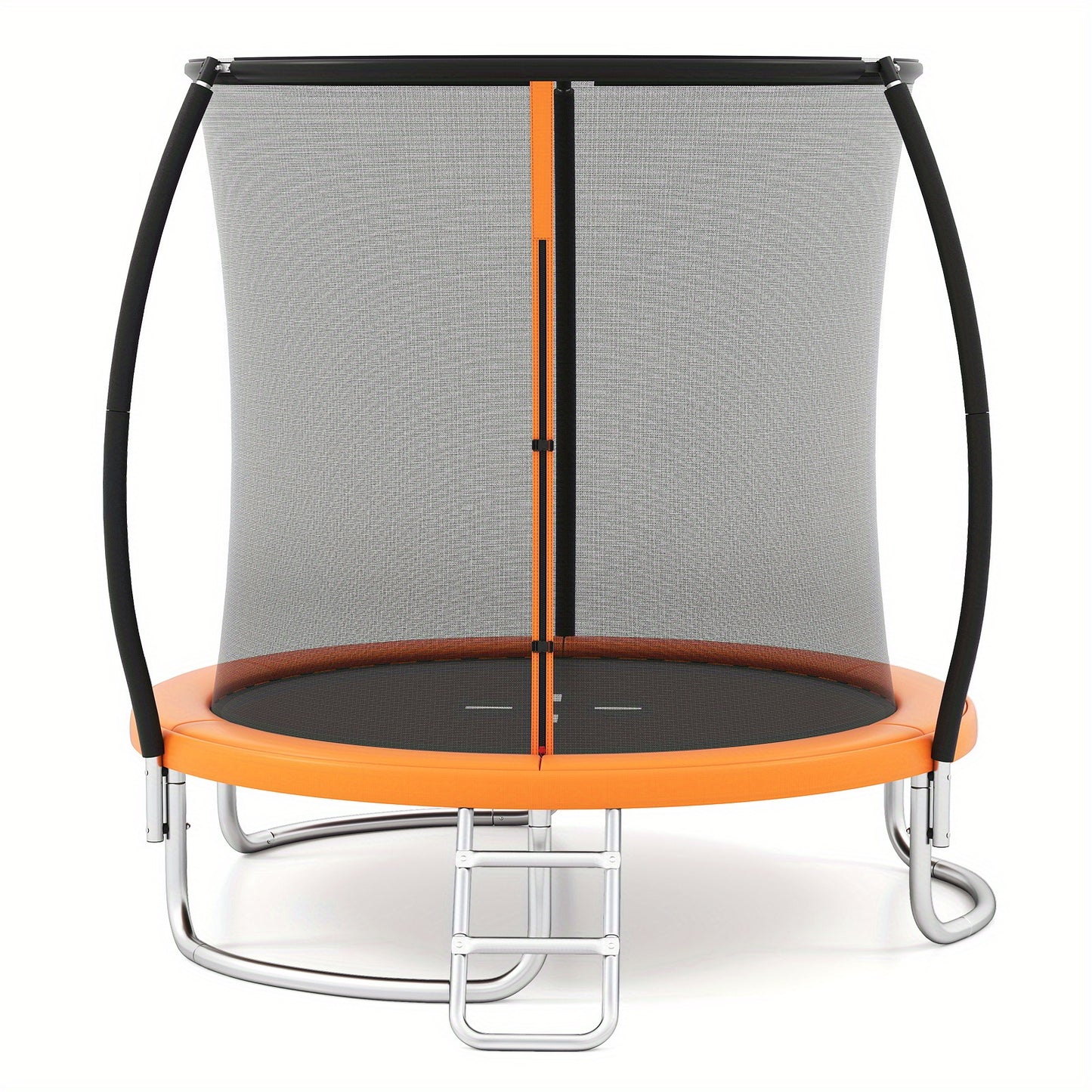Trampoline – Springmat – Buitentrampoline – Kindertrampoline – Rond – Veiligheidsnet Inclusief Ladder – Windbestendig Stalen Frame – Gevoerde Veerbedekking