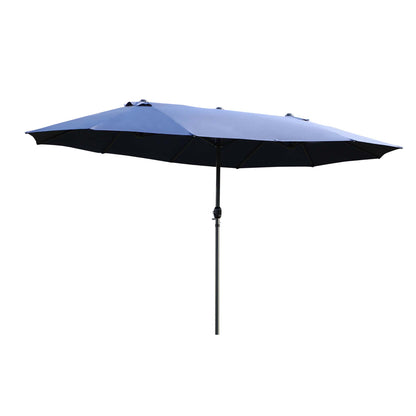 Parasol – Tuinparasol – Marktparasol – Dubbele Parasol – Terrasparasol – Handmatige Zwengel – Groot Ovaal 460x270 cm – Windbestendig Polyester