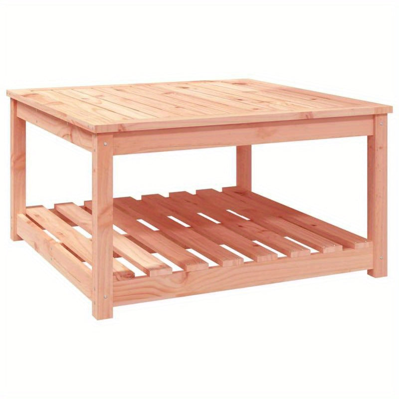 Outdoor Table Made of Solid Douglas Wood, Measuring 82, 5X82, 5X45 Cm, with a Removable Design for Convenience