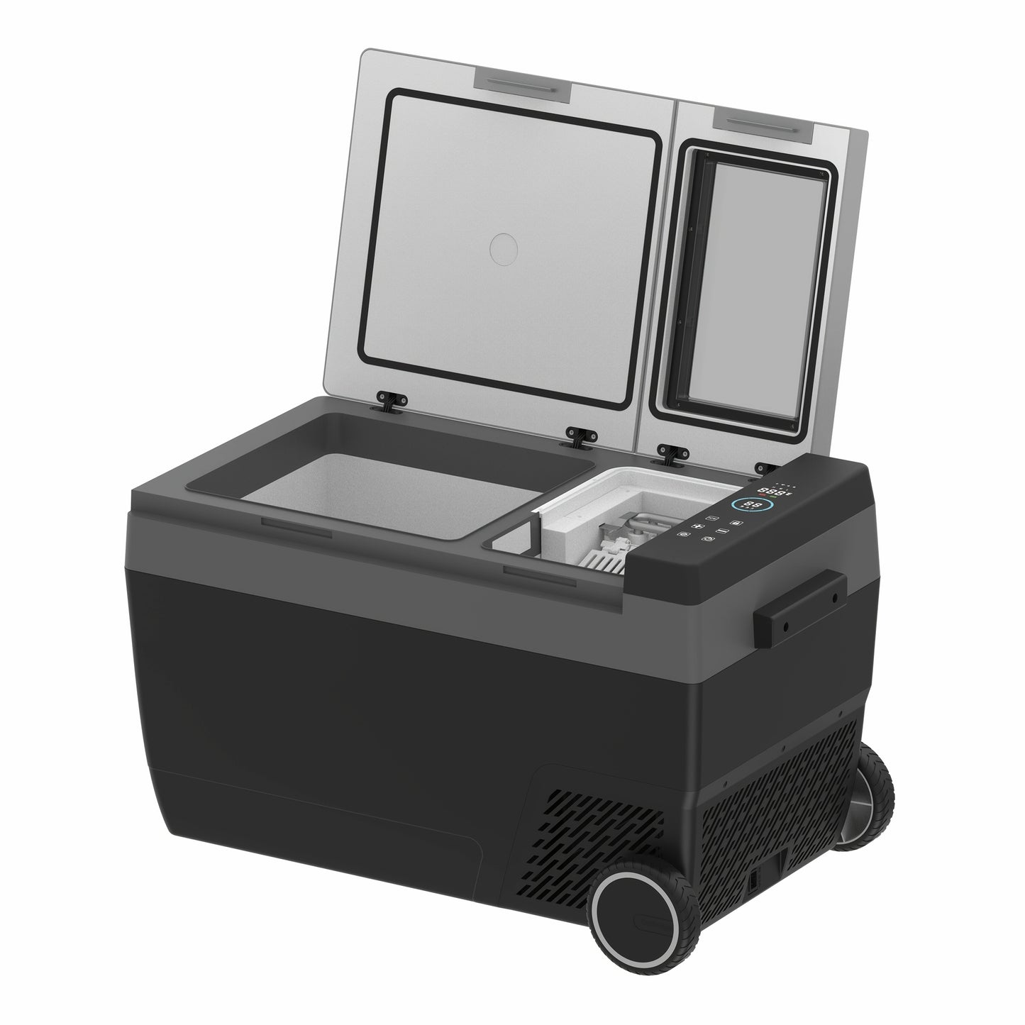 Mobiele Koelkast – Koelbox – Mini Koelkast – IJsblokjes Maker – Camping Koelbox – 45 Liter Capaciteit – Snelle IJsproductie