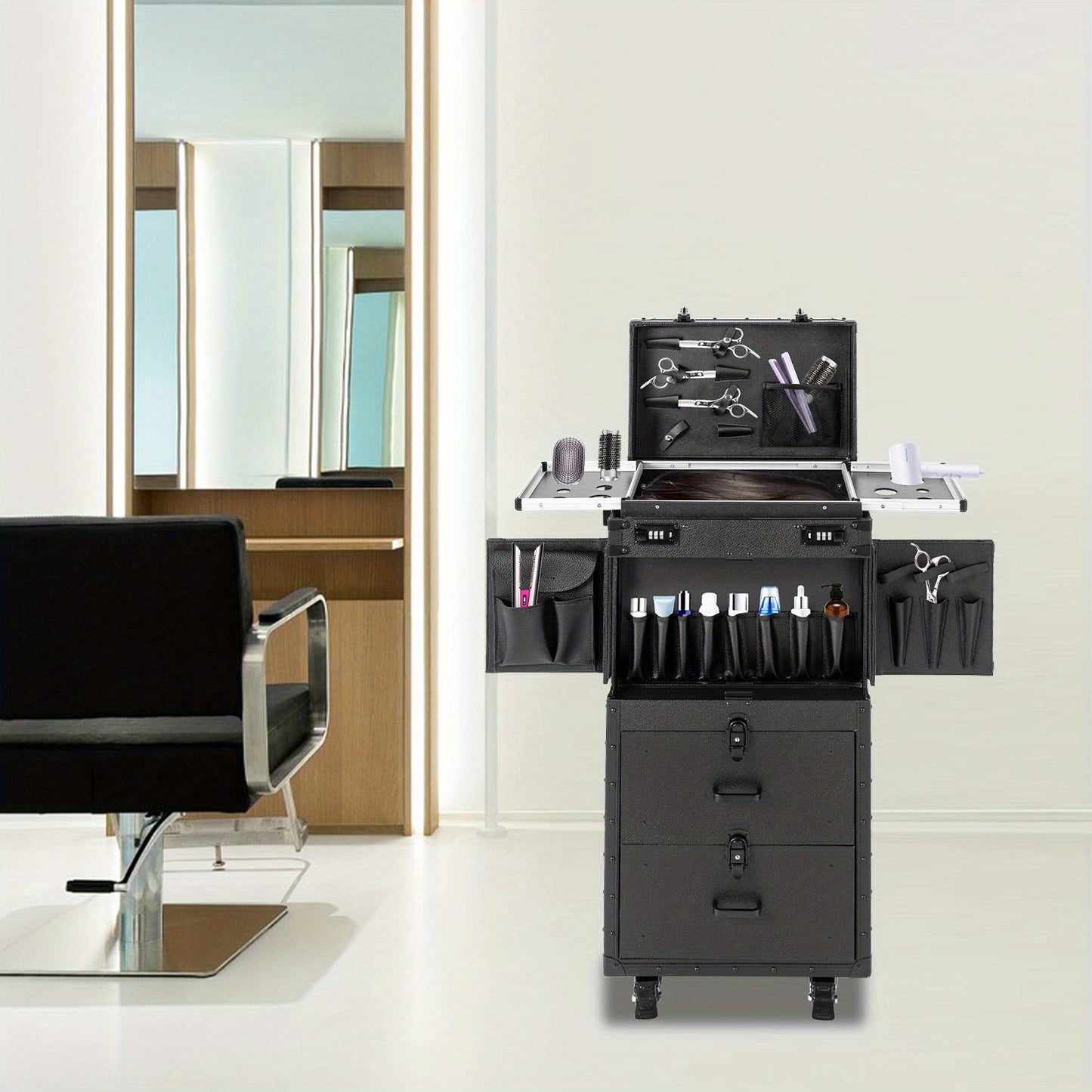 Opbergkast Haarstyling – Haaraccessoires Organizer – Verzorgingsproducten Opbergbox – Sieradenkast – Scheergerei Opbergrek – Compact Formaat – Duurzaam Kunststof