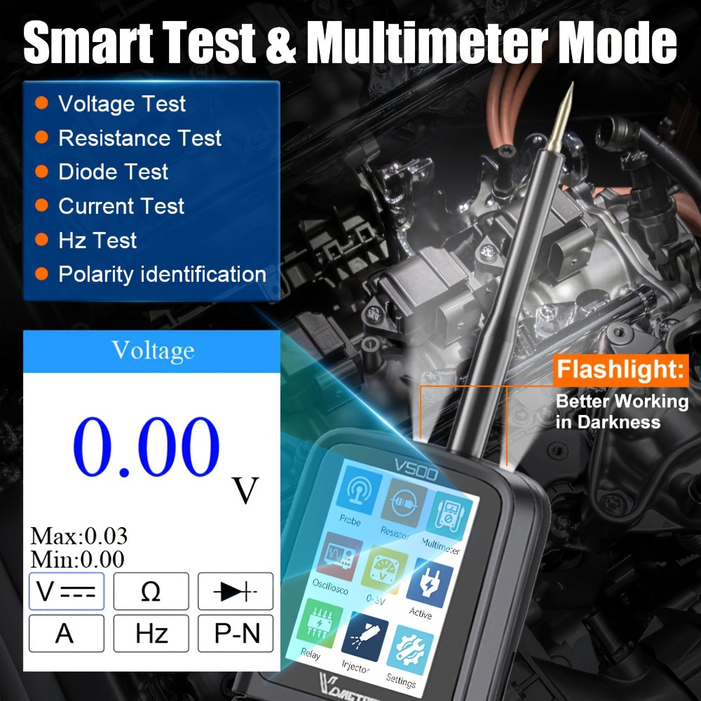 OBD2 Diagnose Tool – Auto Scanner – Foutcode Lezer – Voertuig Diagnostiek – Diagnoseapparaat – 4 Systeemdiagnoses – Draadloos Met USB Voeding