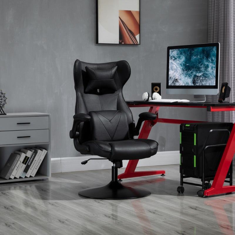 Ergonomische Gaming Bureaustoel – Gamingstoel – Bureaustoel – Werkstoel – Kantoorstoel – Zwart – Verstelbare Zithoogte – 360° Draaibaar Met Metalen Frame
