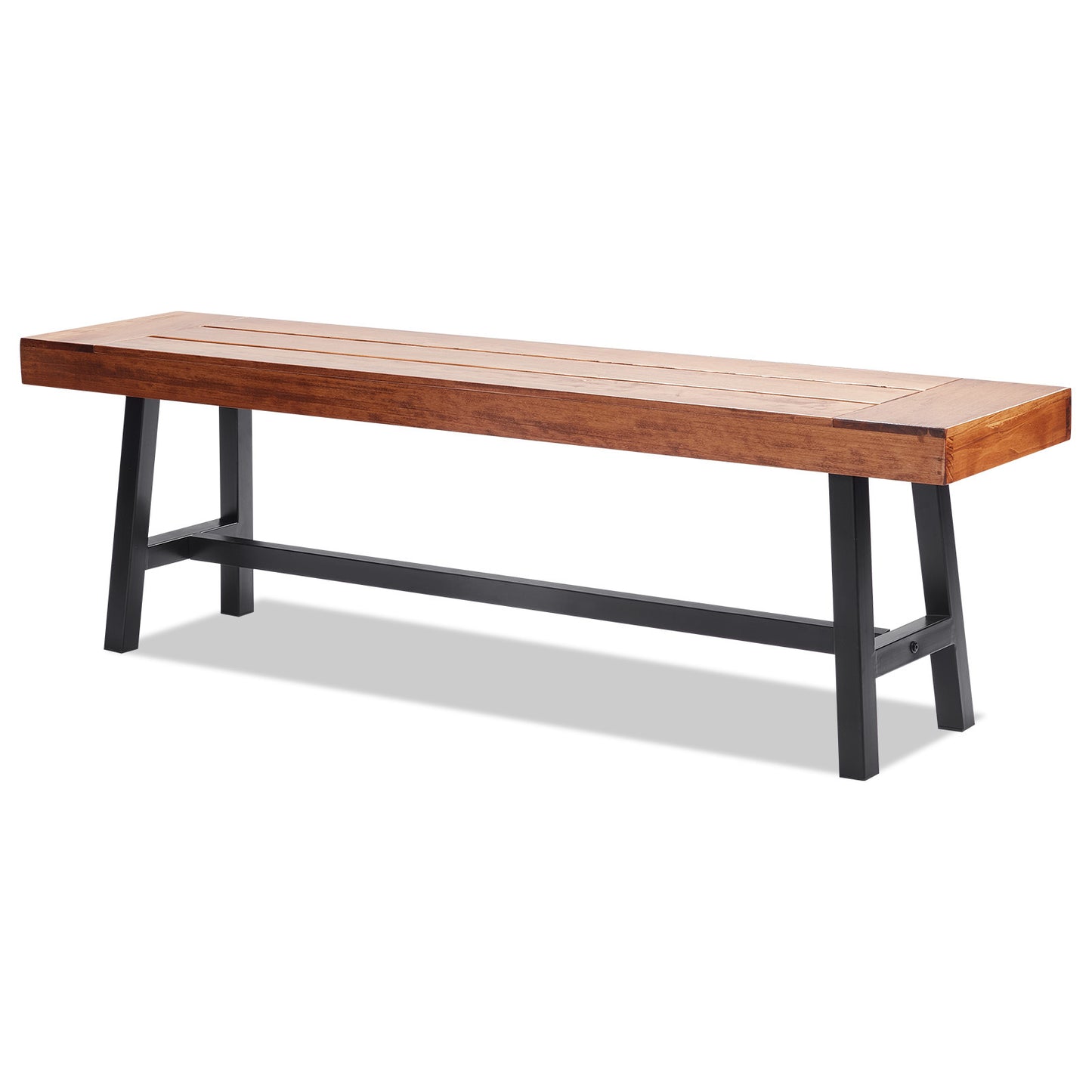 Tuinbank – Buitenbank – Parkbank – Houten Bank – Balkonbank – 160 cm Breed – Duurzaam Hardhout Met Metalen Poten