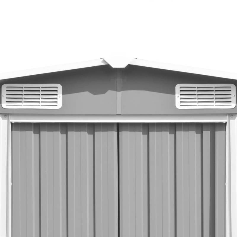 Large Outdoor Storage Shed with Removable Roof - Heavy-Duty Steel Frame & Copper Top, Gray Temporary Warehouse for Garden, Yard, Home - Portable Tool Storage Building with Ventilation System, Spacious Interior (257x580x181cm)
