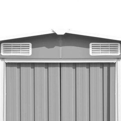 Large Outdoor Storage Shed with Removable Roof - Heavy-Duty Steel Frame & Copper Top, Gray Temporary Warehouse for Garden, Yard, Home - Portable Tool Storage Building with Ventilation System, Spacious Interior (257x580x181cm)