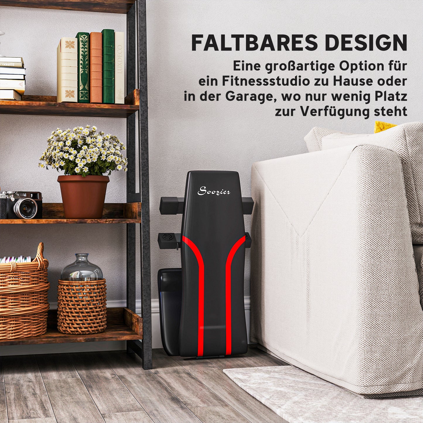 Fitnessbank – Inklapbare Trainingsbank – Krachtbank – Dumbbellbank – Workoutbank – Zes Verstelbare Rugleuningstanden – Stevig Gepoedercoat Stalen Frame – Zwart