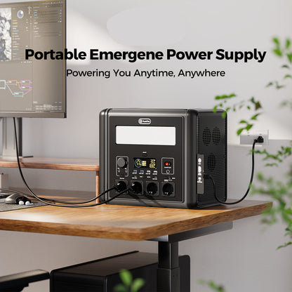 Powerbank – Powerstation – Zonnegenerator – Noodstroom – Draagbare Generator – 2000W Vermogen – 1536Wh LiFePO4 Batterij