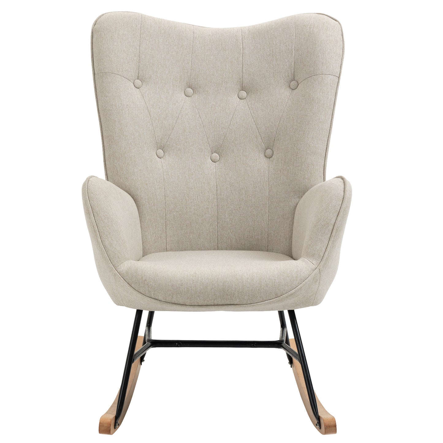Chaise Lounge Beige – Loungestoel – Ligstoel – Relaxfauteuil – Zithoek – Modern Design – Stevig Metalen Frame – Compacte Afmetingen 68x84x99,5 cm