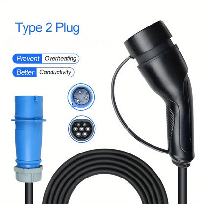 Oplader elektrische auto – EV-lader – Laadkabel – Laadstation – Thuislader – 7,2 kW 1-fase – TPU Laadkabel 5m met Muurbevestiging