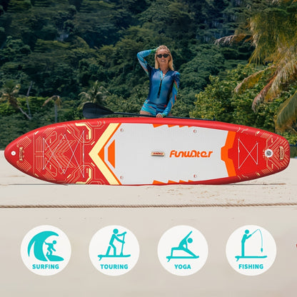 Paddleboard – Stand Up Paddle – SUP Board – Watersportboard – Crimson Cyber Wave Paddleboard – Duurzaam PVC – Lichtgewicht & Stabiel