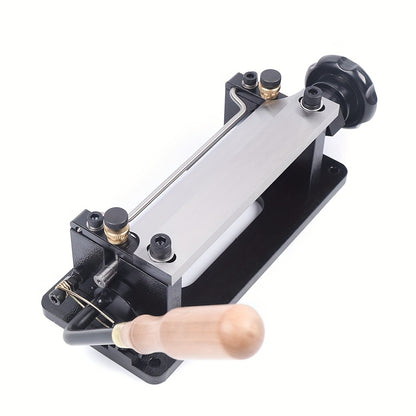 Kunstleer Splitter – Kunstleer Schroefmachine – Handmatige Peeling Machine – Leren Schiller – Lederen Afschilapparaat – Verstelbare Dikte 2-6 mm – Robuust Staal & Houten Handgreep